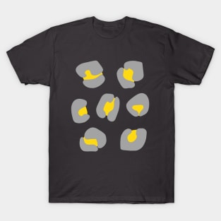 Large, Grey and Mustard Yellow, Leopard Spots Pack T-Shirt